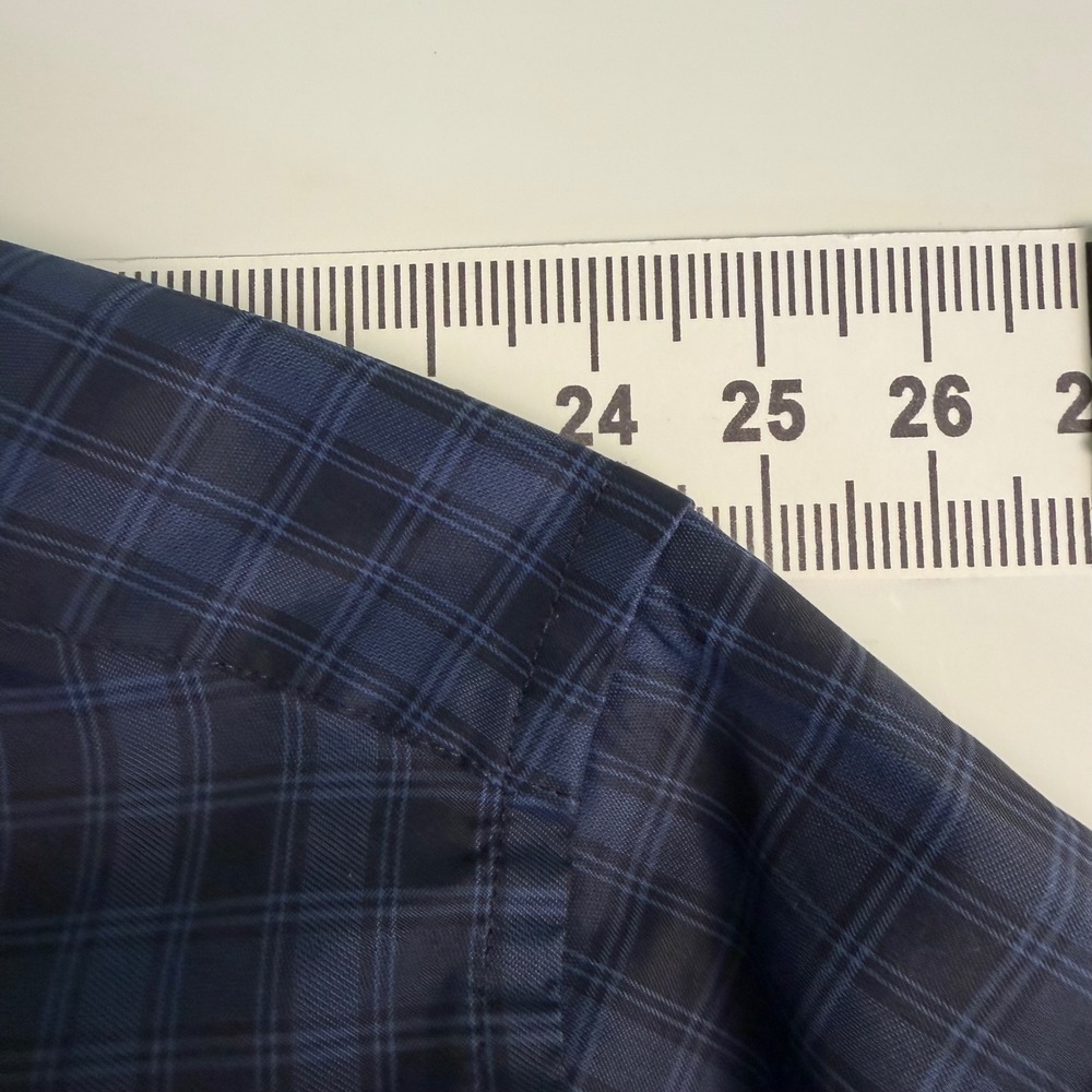 UNTUCKit Mens 3XL Shirt Beresan Blue Plaid Button Down Regular Fit Long Sleeve - Picture 8 of 13